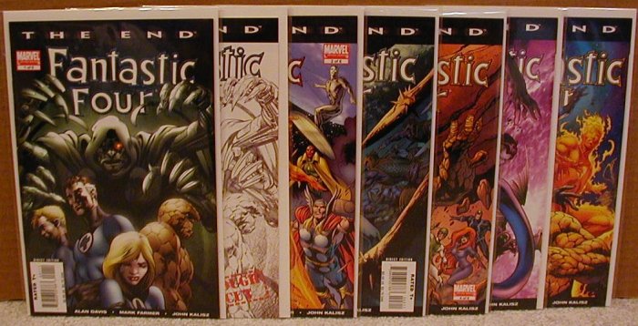 FANTASTIC FOUR THE END SET OF 7 BOOKS **FREE SHIPPING ON THIS LOT AND ANYTHING ADDED TO IT**