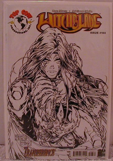 WITCHBLADE #103 BLACK AND WHITE TURNER D-TRON VARIANT COVER NM