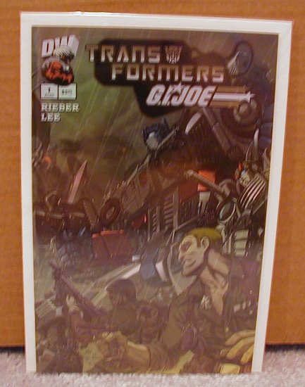 TRANSFORMERS G.I. JOE #1 FOIL COVER NM