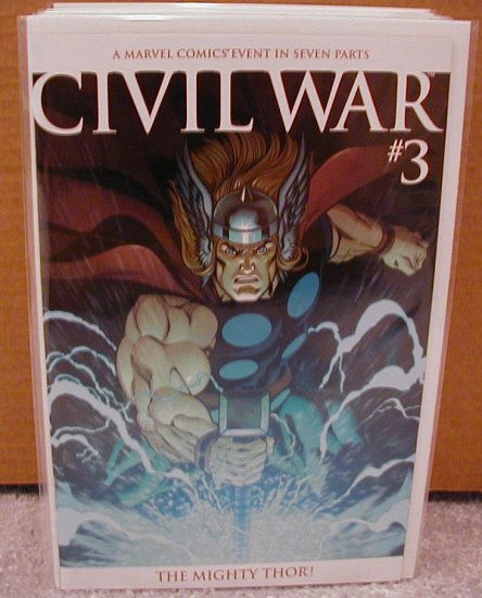 CIVIL WAR #3 SECRET THOR COVER VARIANT NM