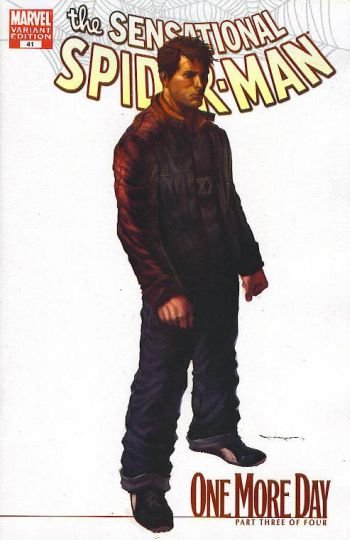 SENSATIONAL SPIDER-MAN #41 NM (2007)1ST PRINT WHITE COVER VARIANT- "ONE MORE DAY"