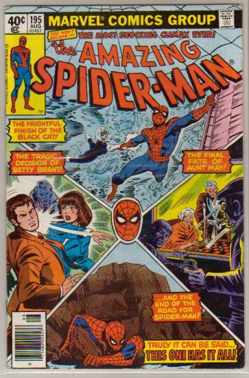 AMAZING SPIDER-MAN #195 VG+ 2ND BLACK CAT