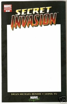 SECRET INVASION #1 NM (2008) BLANK CONVENTION COVER VARIANT 1ST PRINT