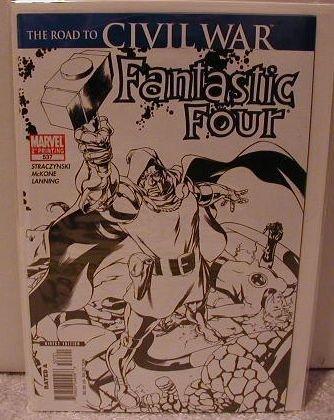 FANTASTIC FOUR #537 NM 2ND PRINT VARIANT COVER-CIVIL WAR-THOR