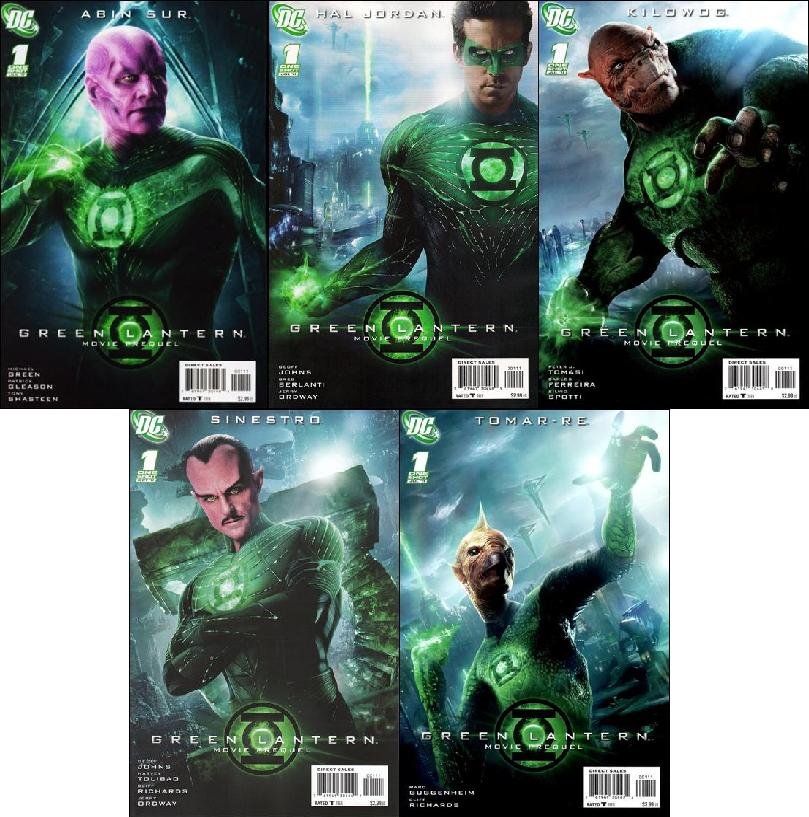 GREEN LANTERN MOVIE PREQUEL COMPLETE SET OF ALL 5 ISSUES NM(2011)