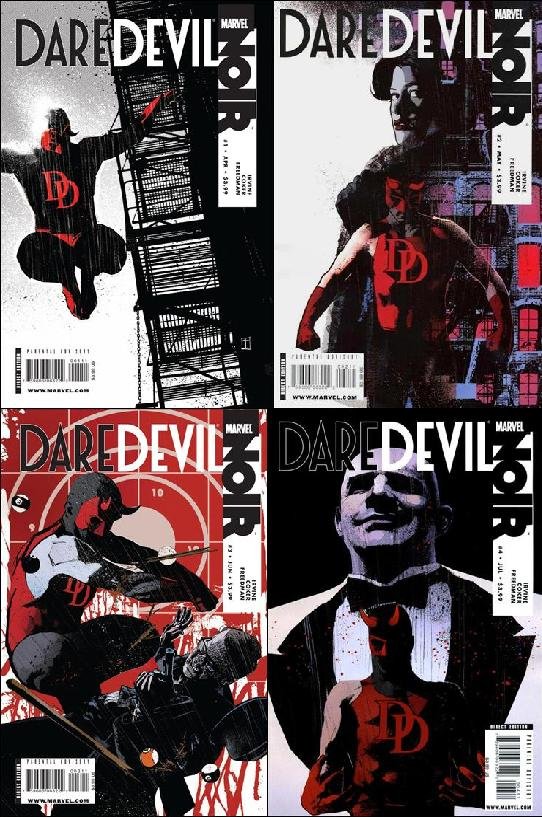 DAREDEVIL NOIR #1,2, 3, 4 Regular Editons VF/NM *Complete Set*