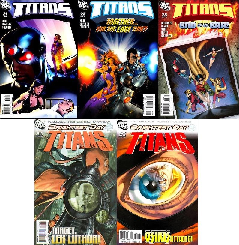 TITANS #21, 22, 23, 24, 25 VF/NM (2010) Trade Set