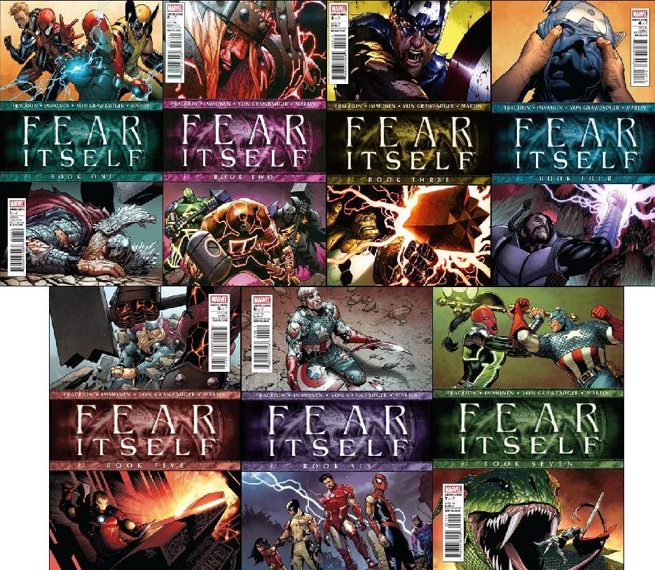 Fear Itself #1 -7 w/Bonus: Fear Itself Poster NM (2011) *Complete Set OF 7 ISSUES*