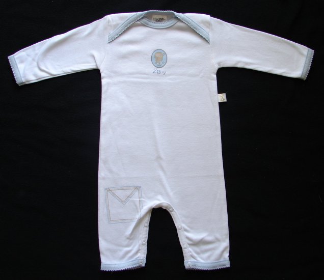 Z Layette Infant Boys White Cameo Coverall NEW 3m