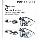 Homelite 290, 340, Chain Saw Parts List