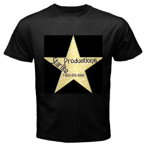 Custom Black T-Shirt Men's 2X 2XL Customize Promotional Item Personalize It