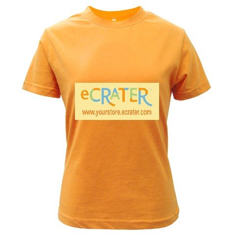 Custom Orange T-Shirt Ladies MEDIUM Customize Promotional Item Personalize It