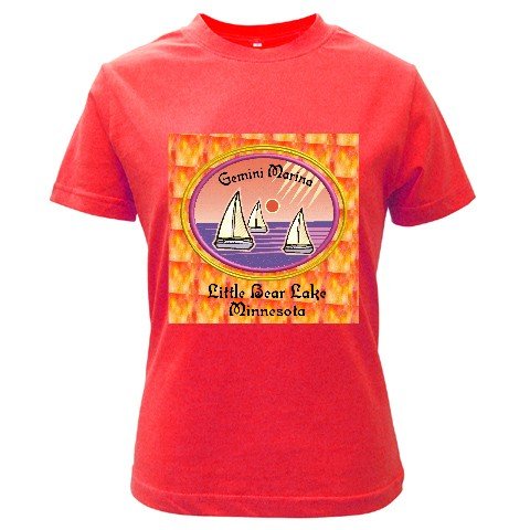Custom RED T-Shirt Ladies LARGE Customize Promotional Item Personalize It