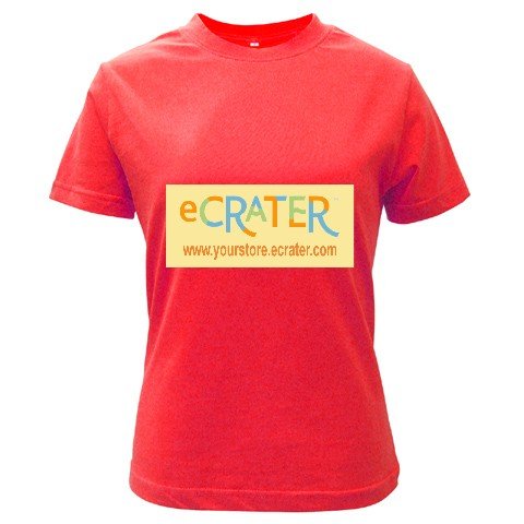 Custom RED T-Shirt Ladies XL EXLARGE Customize Promotional Item Personalize It