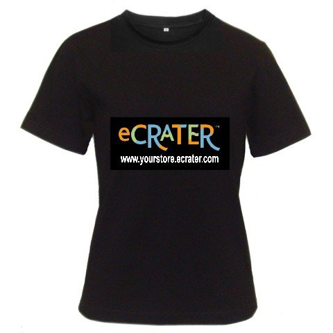 Custom BLACK T-Shirt Ladies SMALL Customize Promotional Item Personalize It