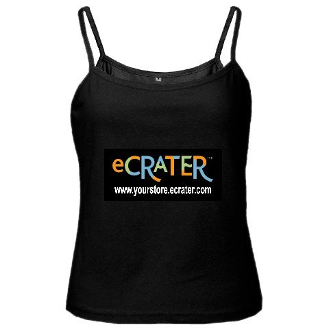 Custom Black Spaghetti Tank Ladies EXLARGE XL Customize Promotional Item Personalize It