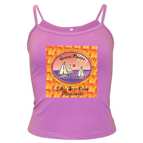 Custom PURPLE Spaghetti Tank Ladies MEDIUM Customize Promotional Item Personalize It