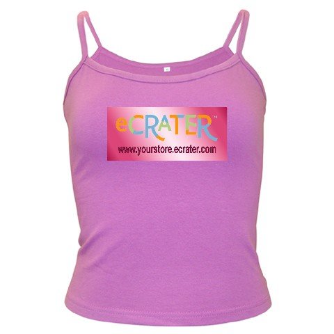 Custom PURPLE Spaghetti Tank Ladies LARGE Customize Promotional Item Personalize It