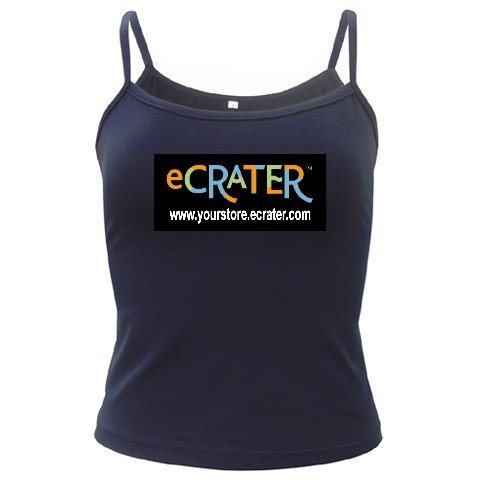 Custom NAVY Spaghetti Tank Ladies EXLARGE XL Customize Promotional Item Personalize It