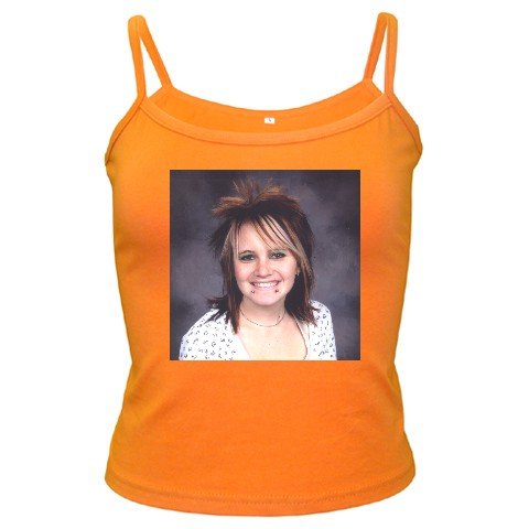 Custom Orange Spaghetti Tank Ladies EXLARGE XL Customize Promotional Item Personalize It