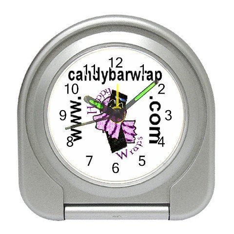 Custom Silver Travel Alarm Clock Customize Promotional Item Personalize It