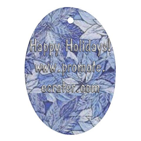 2 Custom Ornament Oval Customize Promotional Item Personalize