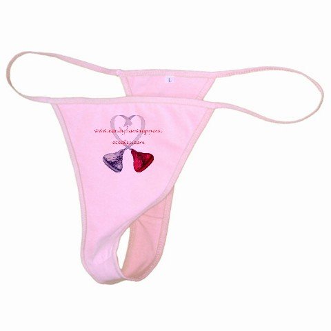 2 Custom Classic T-Back Thong Panties PINK SMALL Customize Promotional Item Personalize