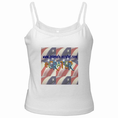 Custom White Spaghetti Tank Top Ladies SMALL Customize Promotional Item Personalize It