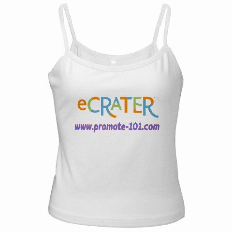 Custom White Spaghetti Tank Top Ladies Large Customize Promotional Item Personalize It