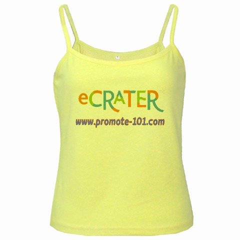 Spaghetti Tank Top Yellow Ladies Large Customize Promotional Item Personalize It