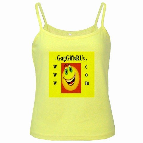 Spaghetti Tank Top Yellow Ladies Ex-Large XL Customize Promotional Item Personalize It