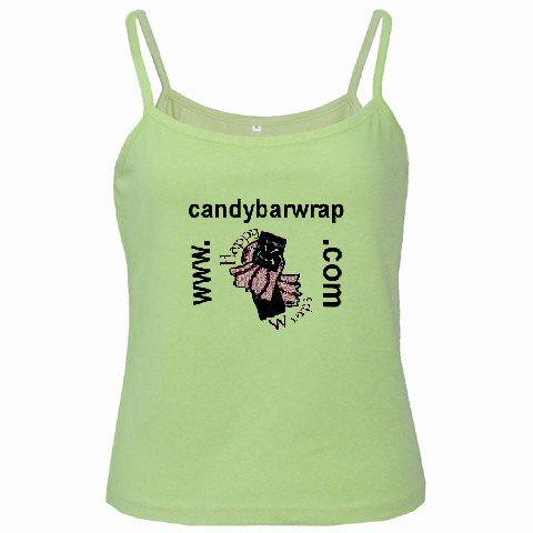 Green Spaghetti Tank Ladies SMALL Customize Promotional Item Personalize It