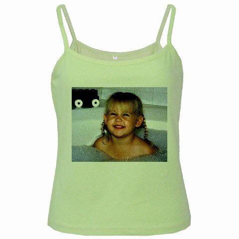 Green Spaghetti Tank Top Ladies Medium Customize Promotional Item Personalize It