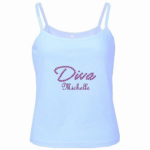 Baby Blue Spaghetti Tank Top Ladies Ex-Large XL Customize Promotional Item Personalize It