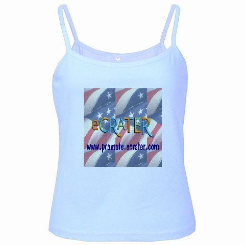 Baby Blue Spaghetti Tank Top Ladies Medium Customize Promotional Item Personalize It