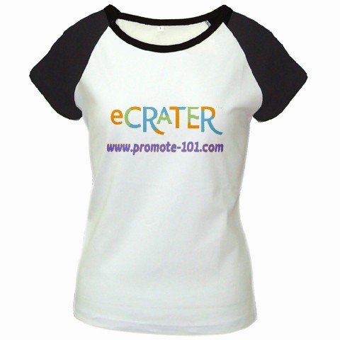 Custom Women's Cap Sleeve T-Shirt White Black SMALL Customized Promotional Personalize It