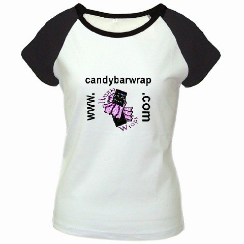 Custom Women's Cap Sleeve T-Shirt White Black LARGE Customized Promotional Personalize It