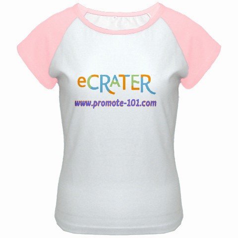 Custom Women's Cap Sleeve T-Shirt White Pink SMALL Customized Promotional Personalize It