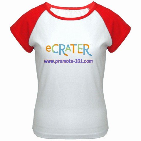Custom Women's Cap Sleeve T-Shirt White Red Medium Customized Promotional Personalize It
