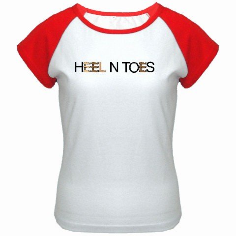 Custom Women's Cap Sleeve T-Shirt White Red Exlarge XL Customized Promotional Personalize It