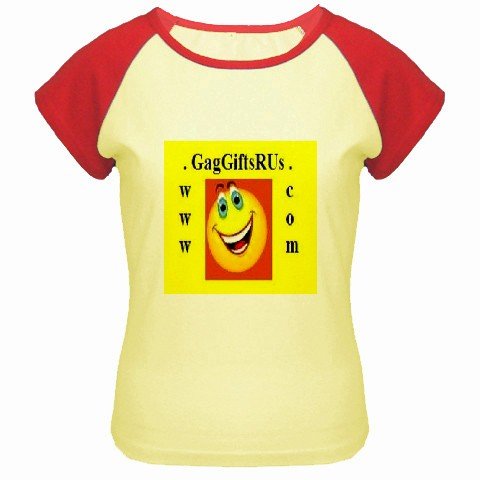Custom Women's Cap Sleeve T-Shirt Yellow Red SMALL Customized Promotional Personalize It