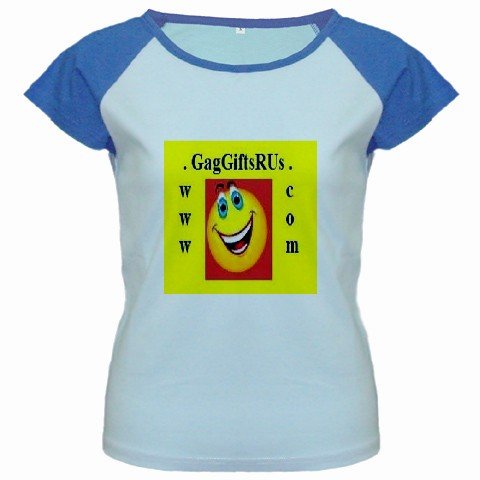 Custom Women's Cap Sleeve T-Shirt Blue / Baby Blue SMALL Customized Promotional Personalize It