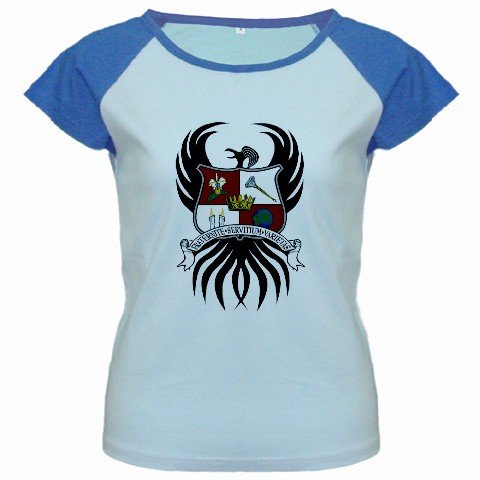 Custom Women's Cap Sleeve T-Shirt Blue / Baby Blue Medium Customized Promotional Personalize It