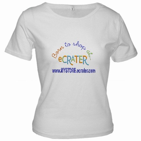 Custom White Jr. Baby Doll T-Shirt Large Customized Promotional Personalize It