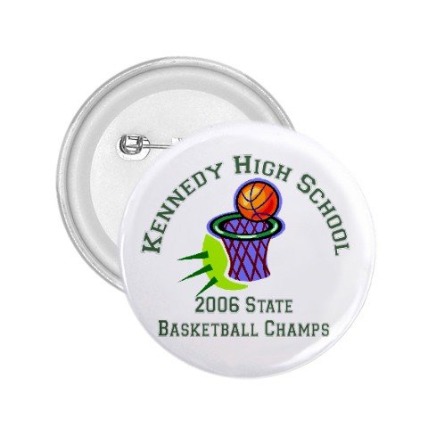 Customized 3" Button Pin 100 pack Personalize Sports Team School Business Family Reunions