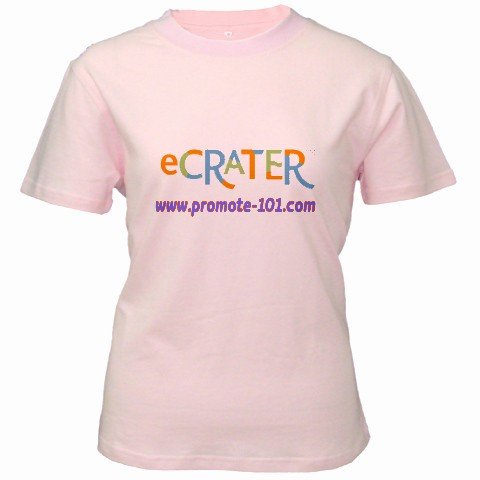 Custom Pink Women's T-Shirt Medium Customized Promotional Personalize It Logo Item