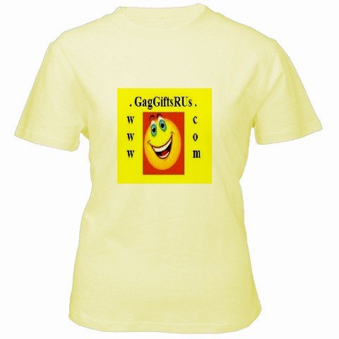 Custom Yellow Women's T-Shirt SMALL Customized Promotional Personalize It Logo Item