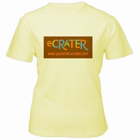 Custom Yellow Women's T-Shirt XL Ex-Large Customized Promotional Personalize It Logo Item