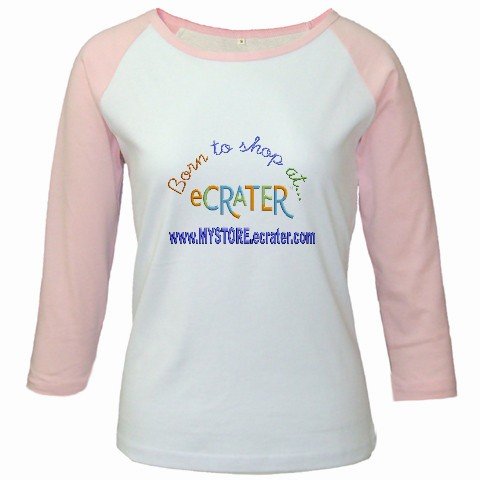 Custom Jr. Raglan Baseball Jersey Pink White T-Shirt XL Ex-Large Sports Team Uniform School Logo