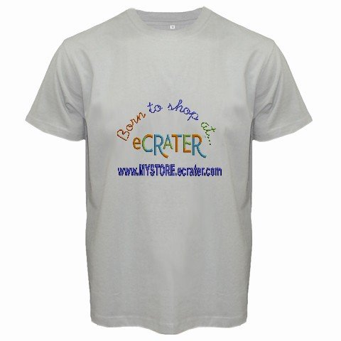 Custom Grey T-Shirt Large Customize Personalize Business Logo #CT